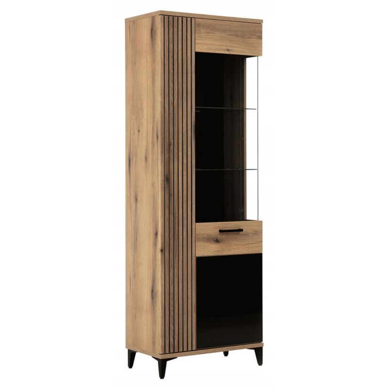 Witryna Przeszklona DYNAMO Mebel Elite Prawostronna do Salonu DYNAMO 67,5 cm 1 szt