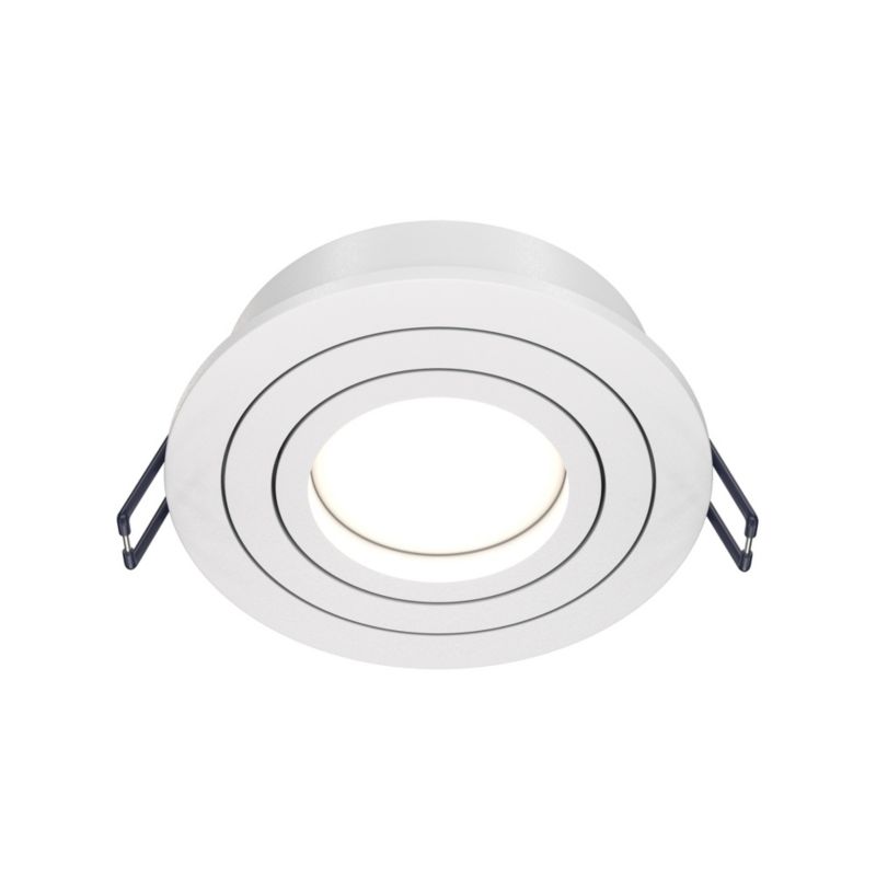 Oprawa sufitowa wpuszczana Maytoni Atom biała 1 x GU10 x 50W IP20 wym: 2,5 x 9,2 x 9,2 cm okrągła - 1 szt.