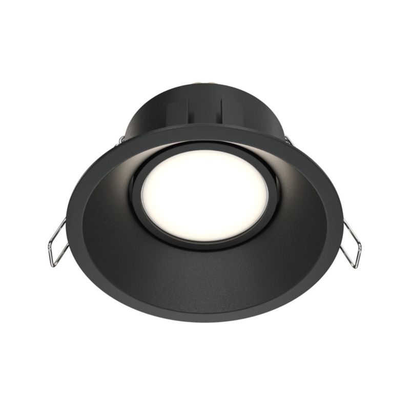 Oprawa sufitowa wpuszczana Maytoni Dot czarna 1 x GU10 x 50W IP20 wym: 4,5 x 9,3 x 9,3 cm okrągła - 1 szt.
