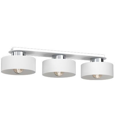 Lampa sufitowa wisząca Luminex Marti biały mat-chromowana wym: 14 x 68 x 20,5 cm 3xE27 x 15W 1 szt.