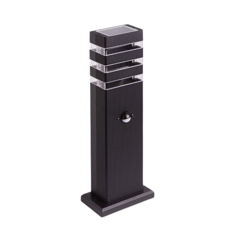 Lampa ogrodowa stojąca Ecolight Słupki czarno-przezroczysta czujnik 1 x GU10 x 35W IP44 wym: 40 x 11 x 6,5 cm - 1 szt.