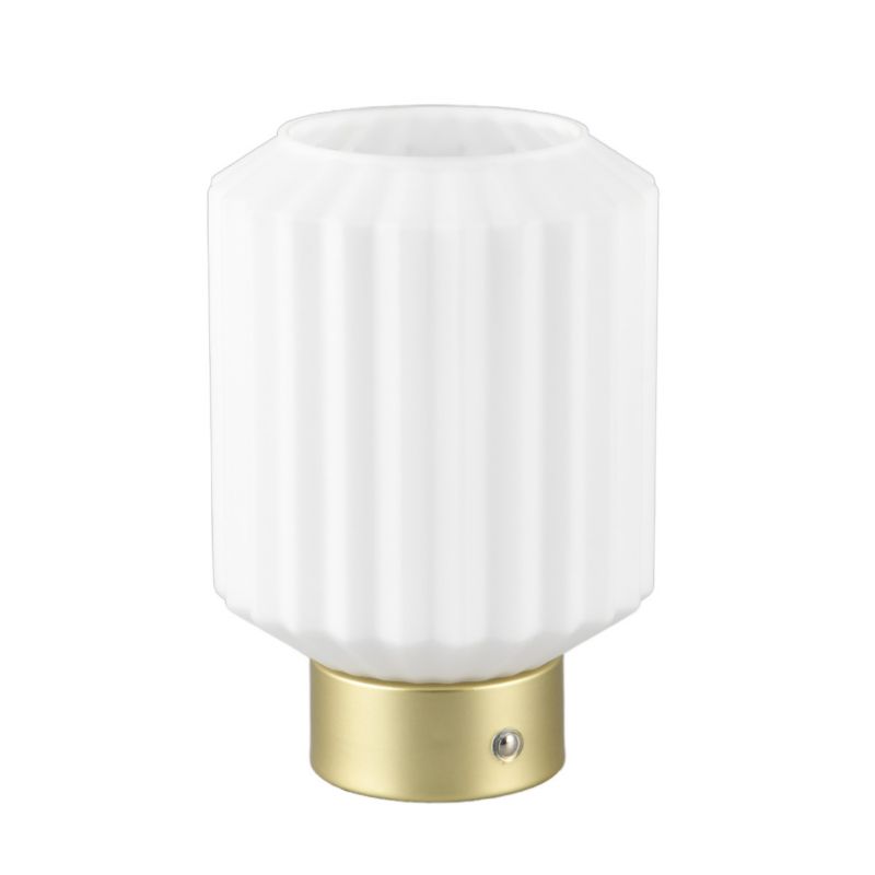 Lampka stołowa RL Lord biało-mosiężny LED 2W 3000K 100lm IP20 wym: 19.5 x 13 x 13 cm szkło - 1 szt.