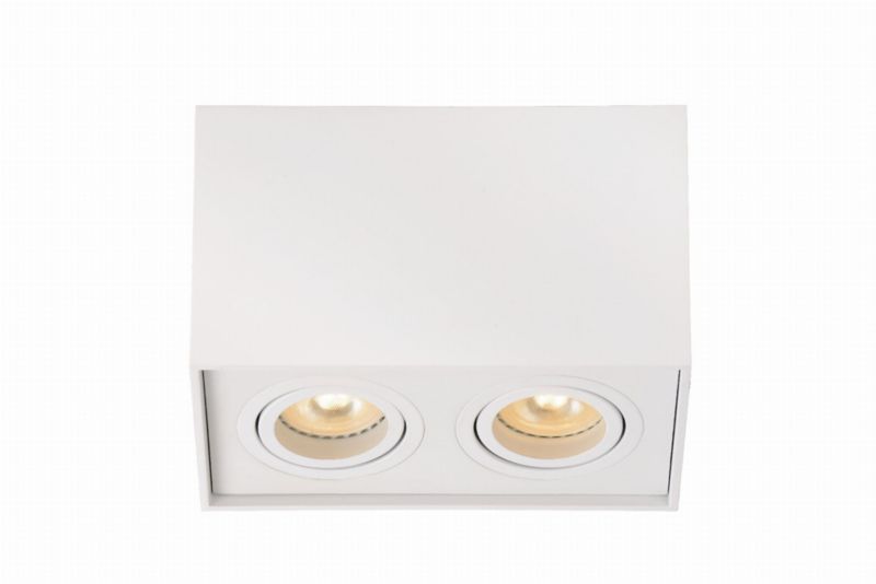 Oprawa sufitowa Lucide Tube biały 2 x GU10 x 42W IP20 wym: 18,5 x 9,6 cm - 1 szt.