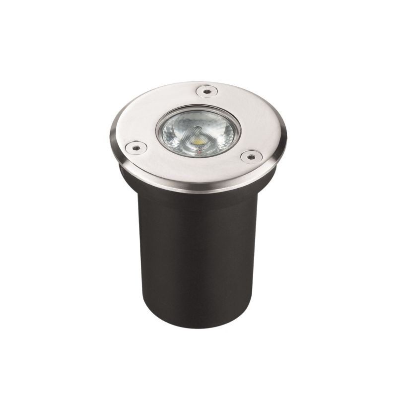 Lampa gruntowa najazdowa Struhm Gawra matowy chrom LED 3W 4200K 200lm IP67 wym: 7,5 x 6 x 6 cm metal - 1 szt.
