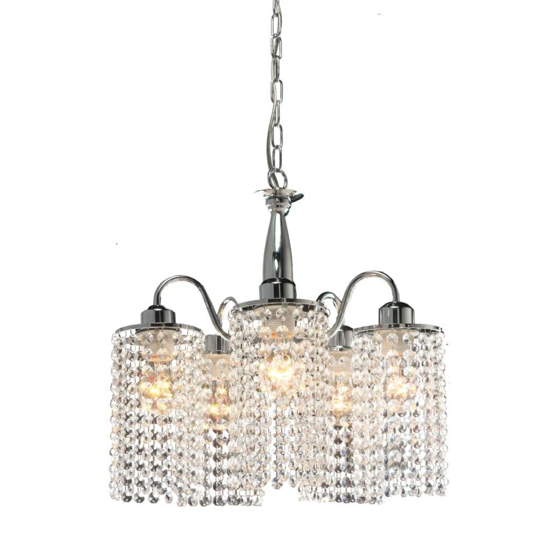 Żyrandol Light Prestige Bright Star 2105 srebrno-transparentny szerokość 41.5 cm 5xE27 x 60W 1 szt.