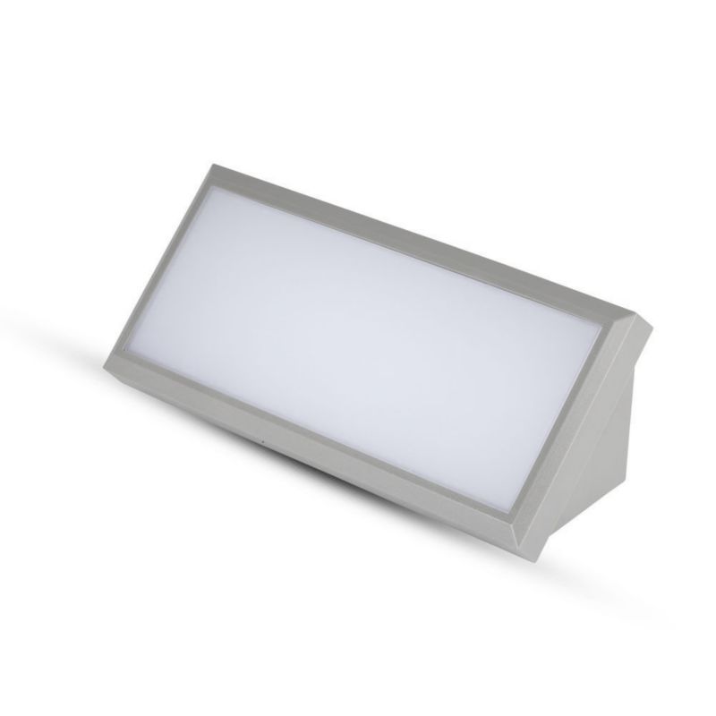 Kinkiet ścienny zewnętrzny V-TAC szary LED 12W 6400K 1250lm IP65 wym: 8,1 x 26,5 x 12 cm tworzywo sztuczne - 1 szt.