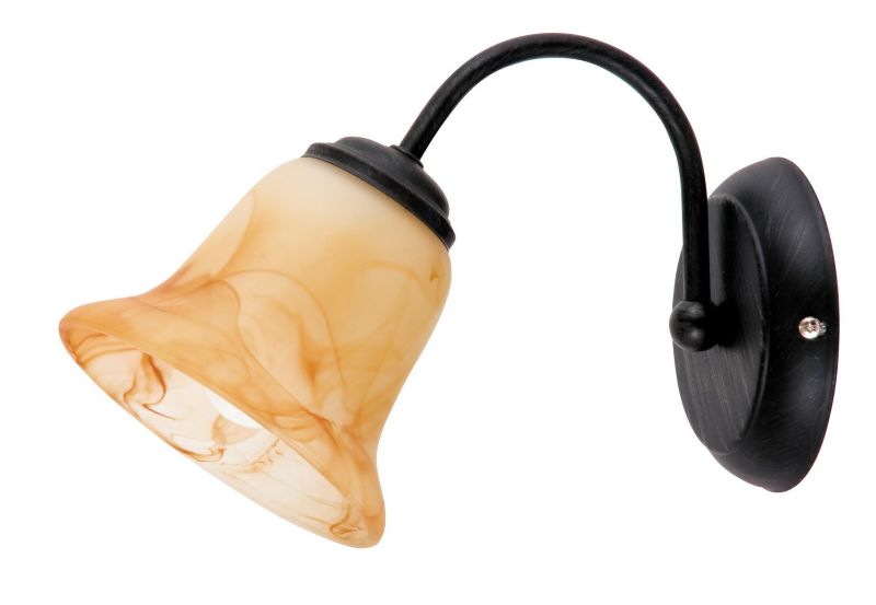 Kinkiet ścienny Rabalux Colette czarno-brązowy alabaster styl klasyczny 1 x E14 x IP20 wym: 18,5 x 13 x 26 cm - 1 szt.