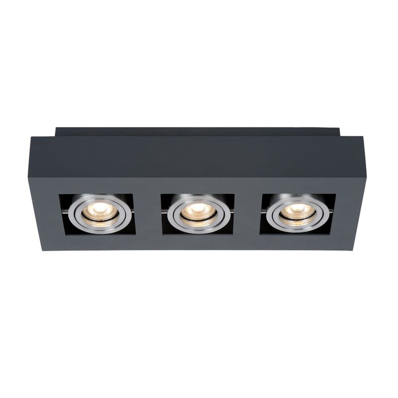 Reflektor spot Italux Casemiro czarny-chromowany 3 x GU10 x 50W IP20 wym: 36 x 14 cm - 1 szt.