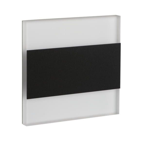 Oprawa oświetleniowa schodowa Kanlux Terra biało-czarna LED 0.8W 4000K 14lm IP20 wym: 7,5 x 2,3 cm kwadratowa - 1 szt.