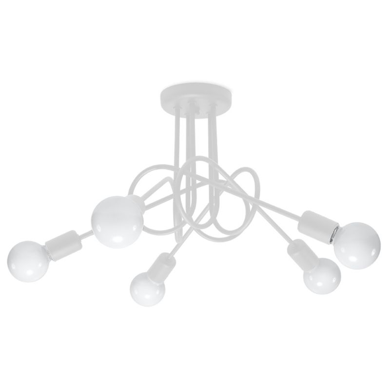 Żyrandol Sollux Lighting LOOP 5 biały 1 szt.