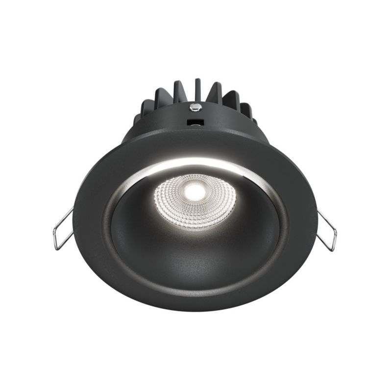 Oprawa sufitowa wpuszczana Maytoni Yin czarna LED 12W 4000K 830lm IP20 wym: 7,5 x 9,8 x 9,8 cm okrągła - 1 szt.