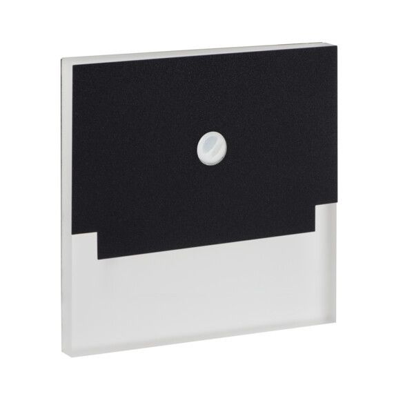 Oprawa schodowa Kanlux Sabik czarno-biała LED 0.8W 3000K 13lm czujnik ruchu IP20 wym: 7,5 x 2,3 cm kwadratowa - 1 szt.