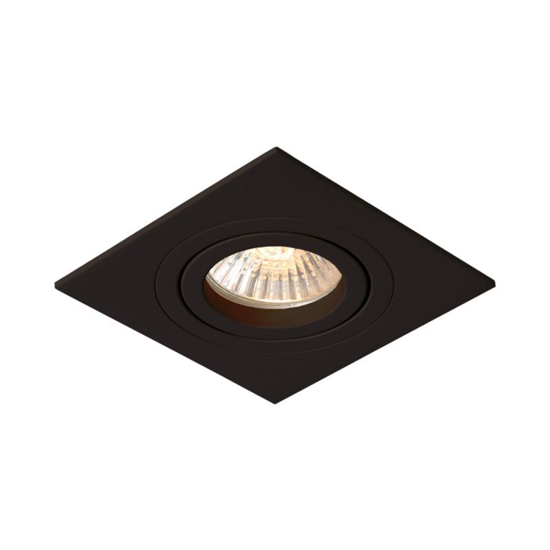 Oprawa sufitowa wpuszczana Light Prestige Metis czarna ruchoma 1 x GU10 x 50W IP20 wym: 2,5 x 9,15 x 9,15 cm kwadratowa - 1 szt.