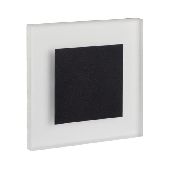 Oprawa oświetleniowa schodowa Kanlux Apus biało-czarna LED 0.8W 3000K 13lm IP20 wym: 7,5 x 2,3 cm kwadratowa - 1 szt.