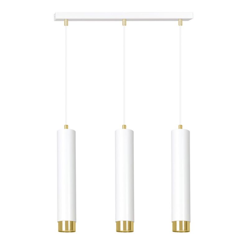 Lampa sufitowa Emibig Kibo biało-złota wym: 100 x 45 x 8 cm 3xGU10 x 10W 1 szt.