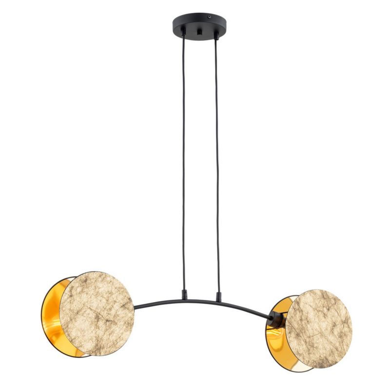 Lampa wisząca Emibig Motif złoto-czarna wym: 100 x 82 x 11 cm 2xE27 x 15W 1 szt.