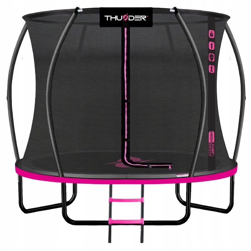 Trampolina ogrodowa THUNDER 8ft 244 cm z siatką wewnętrzną i drabinką 1szt.