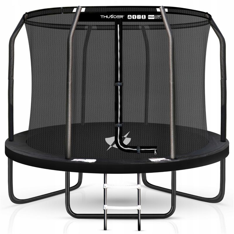 Trampolina ogrodowa THUNDER 8ft 244 cm dla dzieci z siatką wewnętrzną i drabinką 1szt.