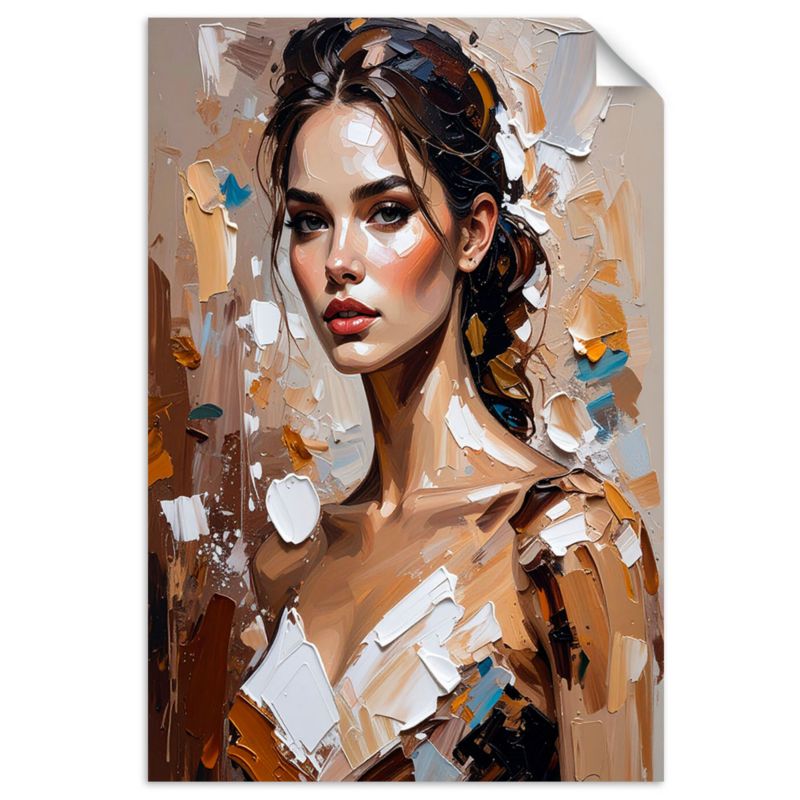 Naklejka na ścianę Feeby Portret Kobiety Styl Glamour 30x45cm 1szt