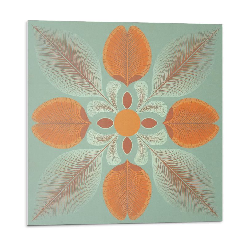 Kafelki samoprzylepne Wallfluent 30x30 cm Wzór kwiatów i liści 9 szt.