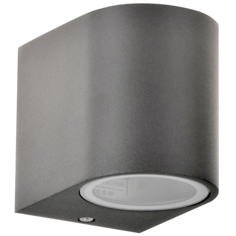 Kinkiet ścienny zewnętrzny Polux Boston grafit półokrągły 1 x GU10 x 10W IP44 wym: 7,8 x 6,7 x 9,2 cm - 1 szt.