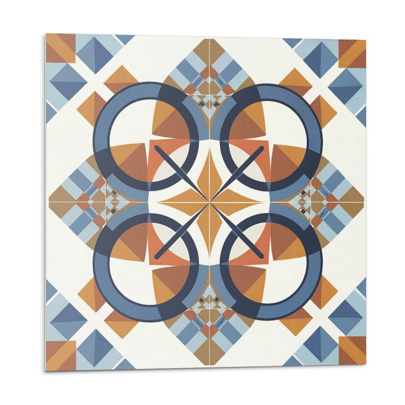 Kafelki samoprzylepne Wallfluent 30x30 cm Okręgowe motywy w geometrycznym stylu 9 szt.
