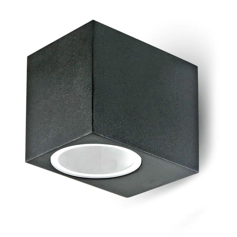 Kinkiet ścienny zewnętrzny V-TAC czarny 1 x GU10 x IP44 wym: 6,8 x 9,2 x 8 cm - 1 szt.
