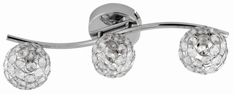 Lampa sufitowa Candellux Starlet transparentna-chromowana wym: 13 x 42 x 9 cm 3xG9 x 40W 1 szt.