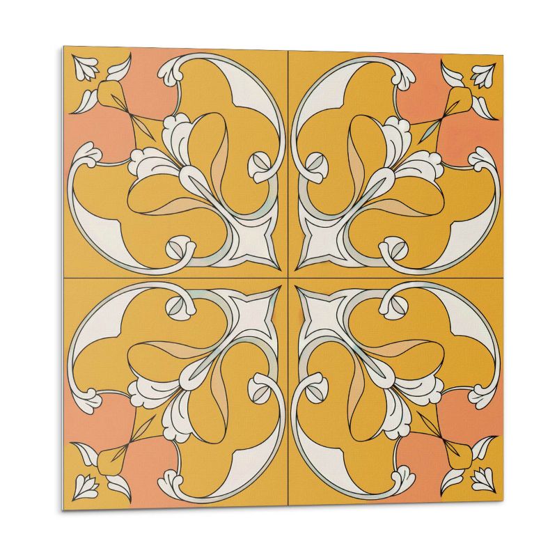 Kafelki samoprzylepne Wallfluent 30x30 cm Symetryczny motyw kwiatów 9 szt.