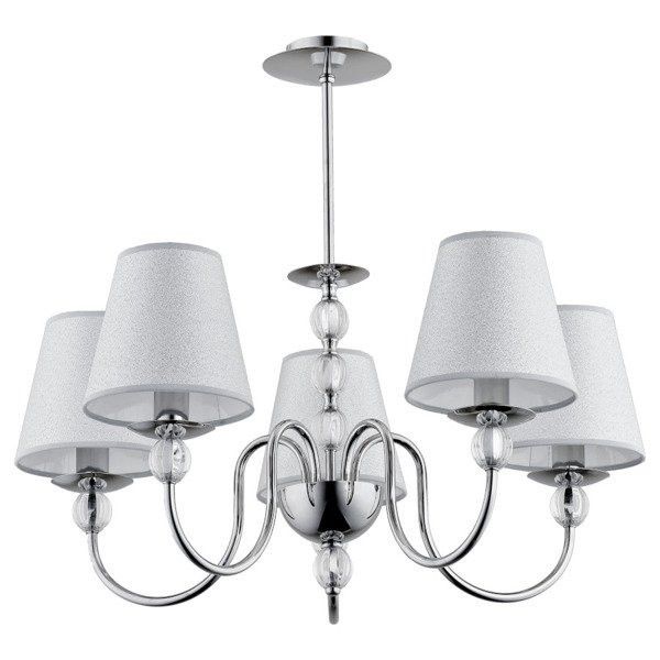 Żyrandol Alfa Emmanuelle chromowany 5 x E14 x 10W wym: 54 x 57 x 57 cm - 1 szt.