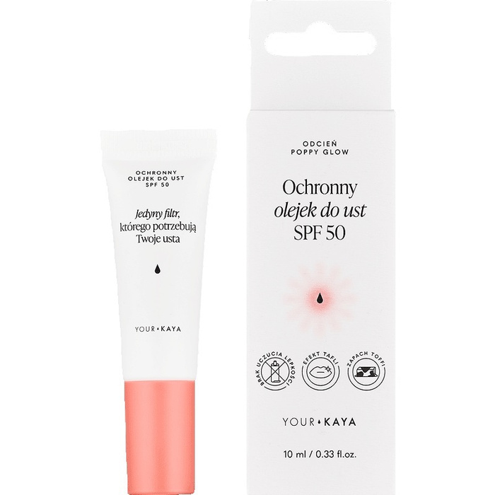 Your KAYA Ochronny olejek do ust SPF 50 - Poppy Glow, 10 ml