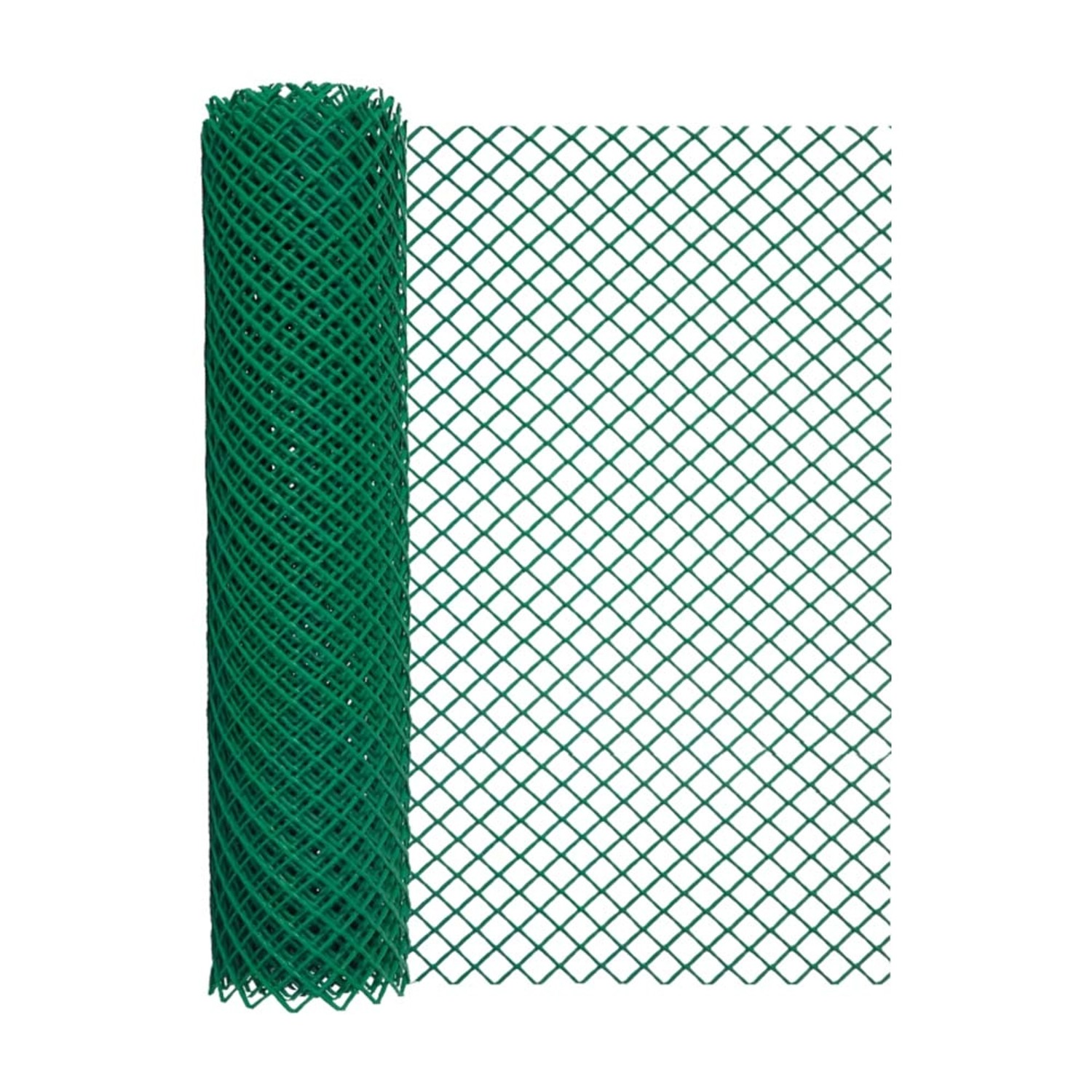 Siatka plastikowa 450g/m2 ocz. 20 x 20 mm, zielona - 0,6 x 10 m