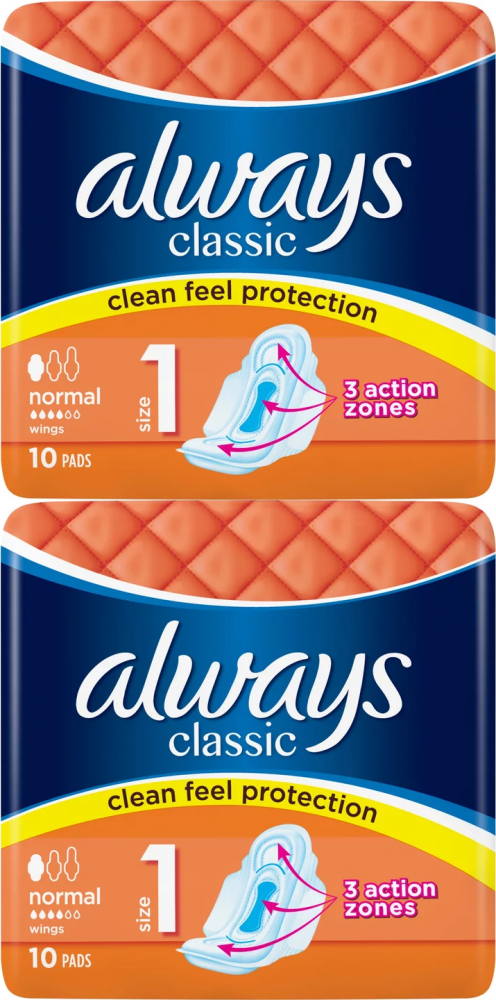 2x Podpaski Always Classic, normal, 10 sztuk