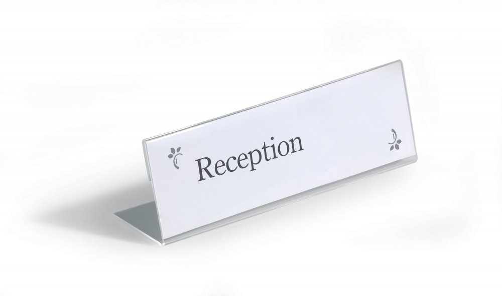 Identyfikator stołowy Durable, 61x210mm, 10 sztuk, transparentny