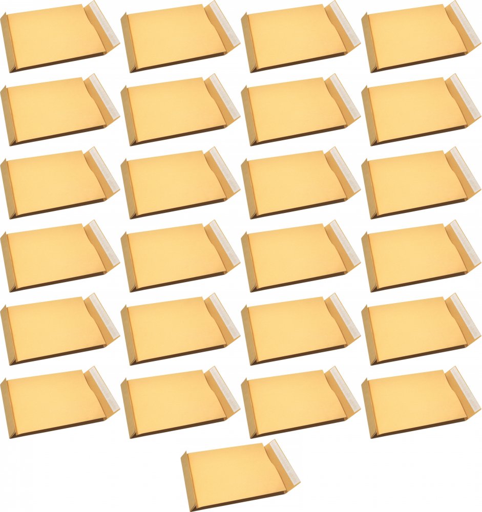 25x Koperta rozszerzana NC, B5, z paskiem HK, 10 sztuk, brązowy