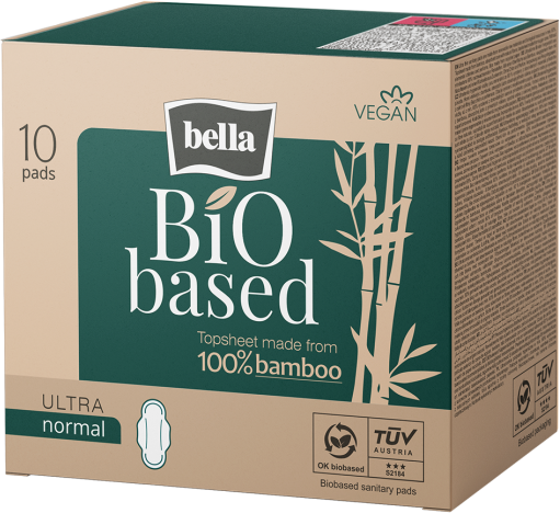 Podpaski Bella BIO Based Ultra Normal, ze skrzydełkami, 10 sztuk