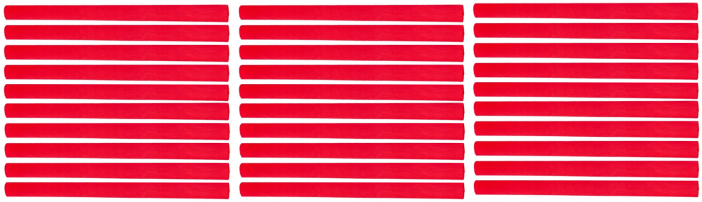 3x Bibuła marszczona Fiorello, 200x50cm, 10 sztuk, czerwony