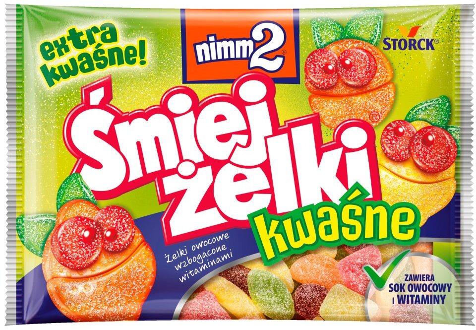 Żelki Storck Nimm 2 Śmiejżelki Kwaśne, mix smaków owocowych, 100g