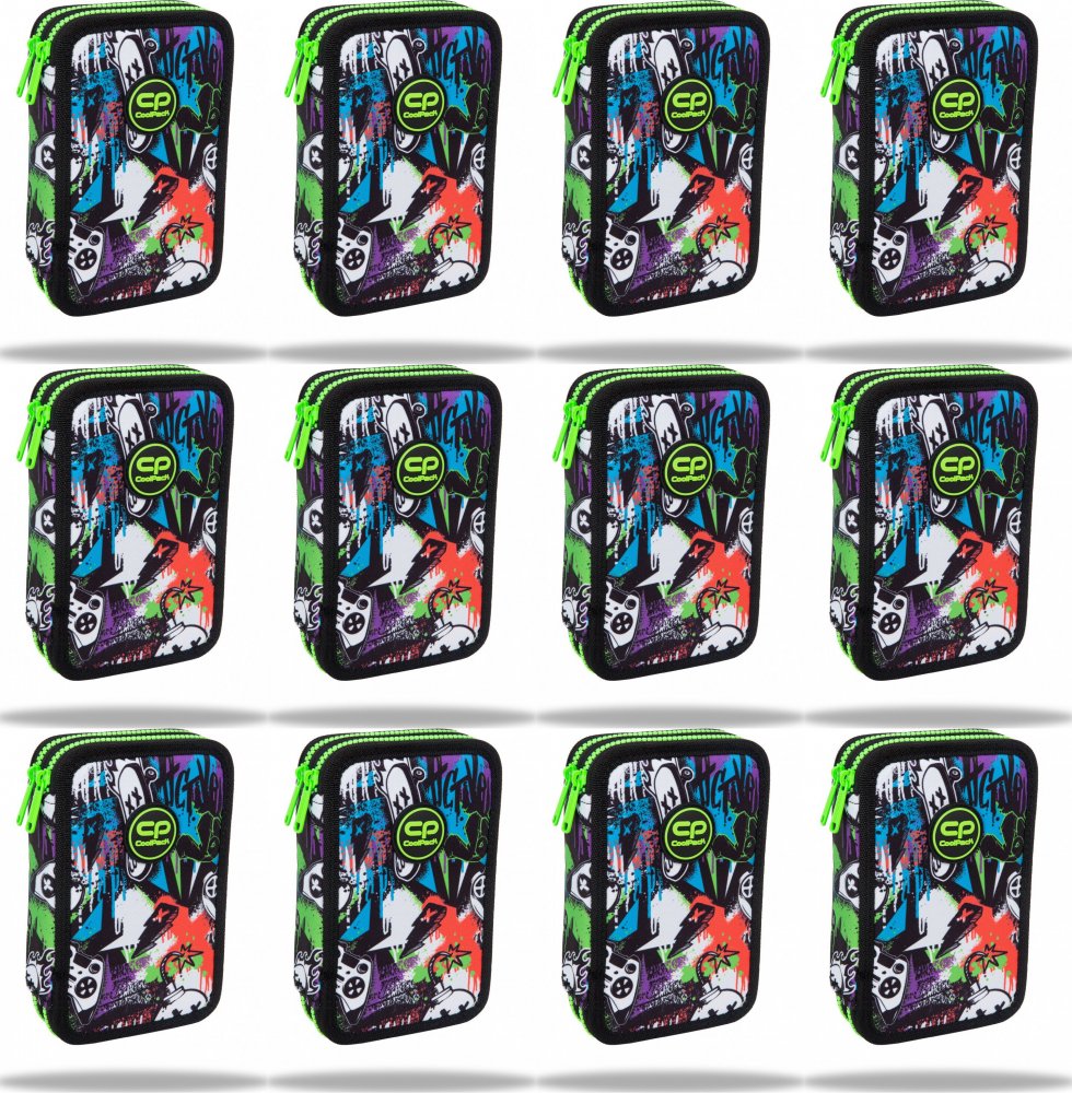 12x Piórnik szkolny CoolPack Jumper 2 Peek a Boo, 2-komorowy, z wyposażeniem