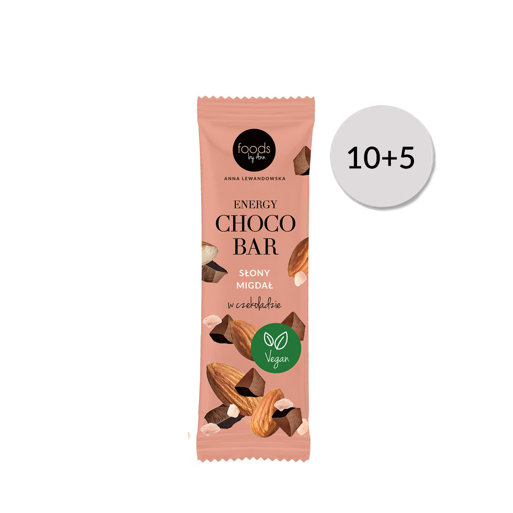 Energy Choco Bar słony migdał, 35 g 10+5 gratis