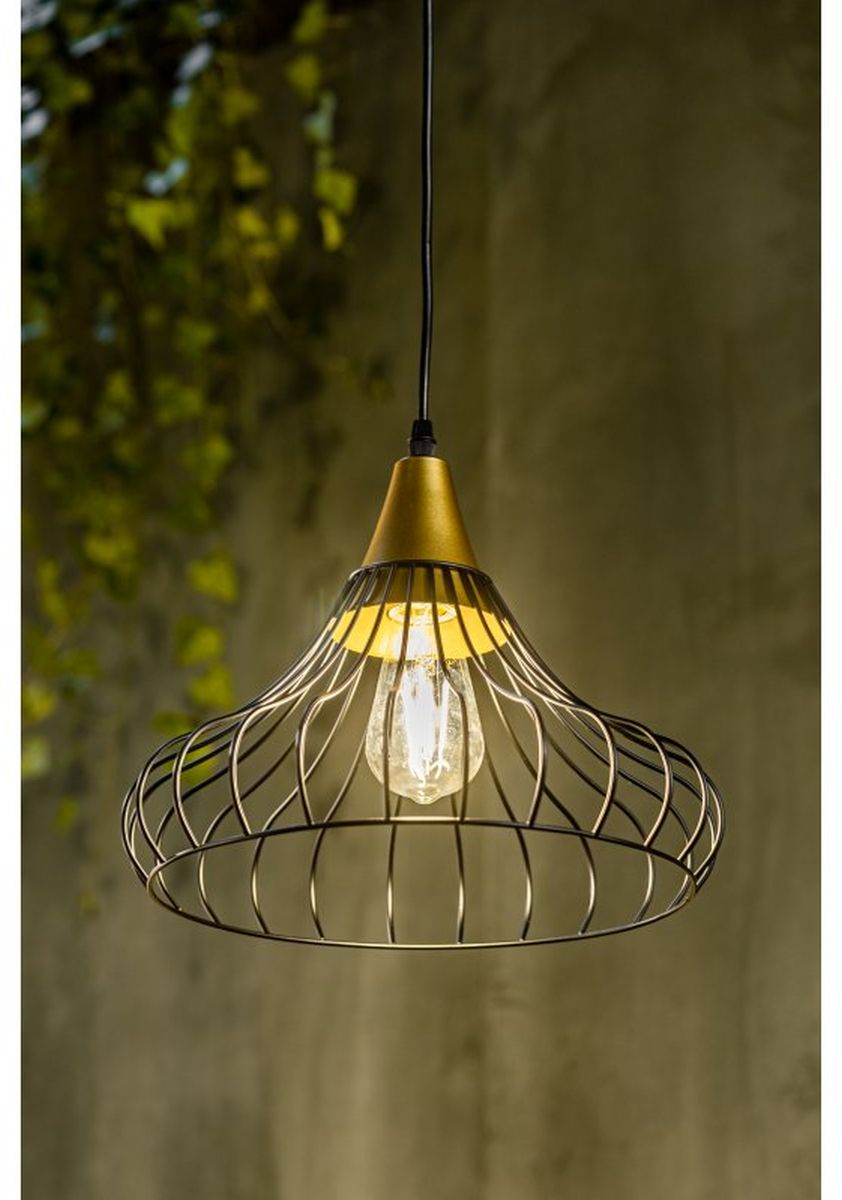 GTV Lotte lampa wisząca 1x40 W czarna-złota OS-LOT-11-DEC