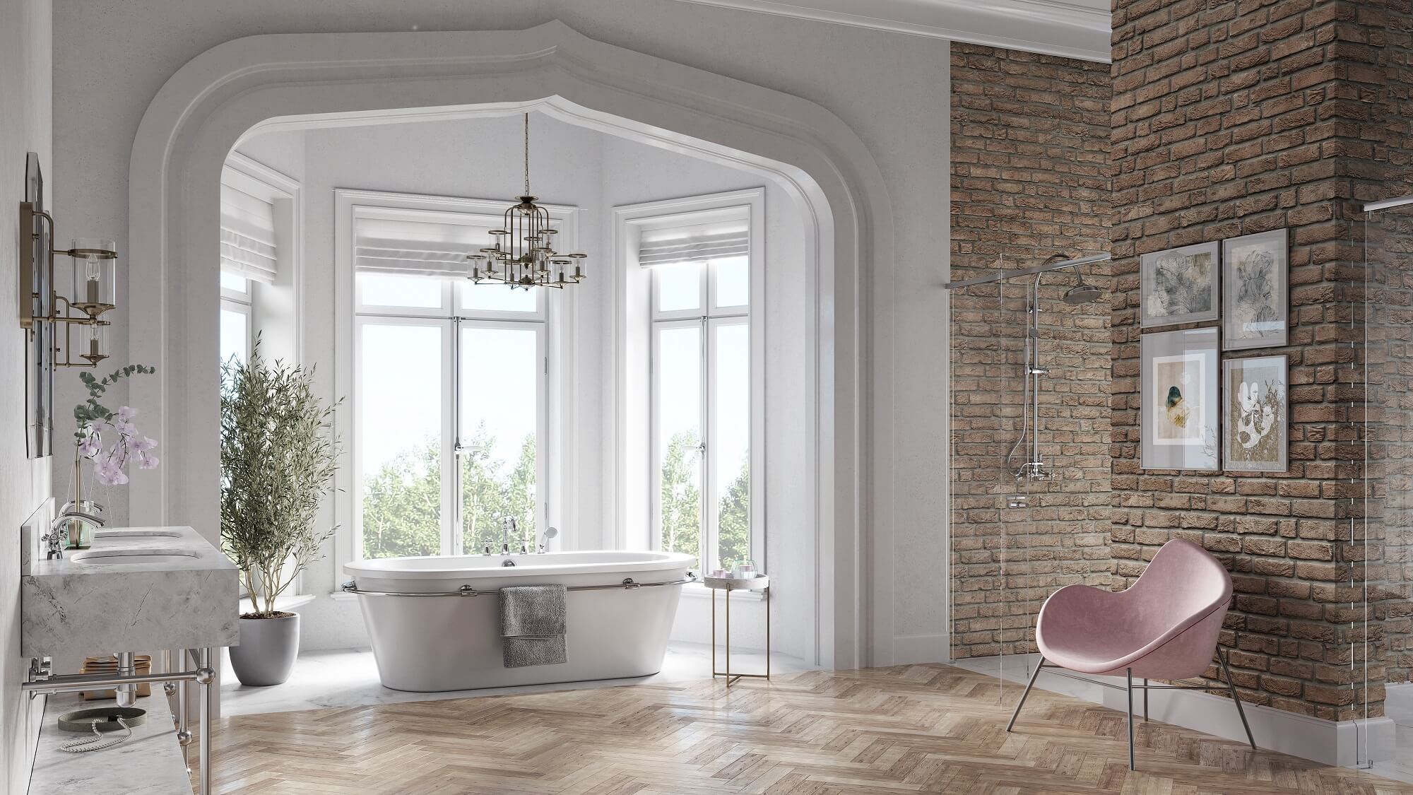 FDesign Lacrima zestaw prysznicowy ścienny z deszczownicą chrom FD1-LRA-7SET1-11 - Wysyłka w 24h