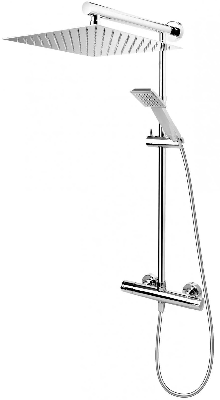 FDesign Anima Quadro zestaw prysznicowy ścienny termostatyczny z deszczownicą chrom FD5-ANQ-7U-11