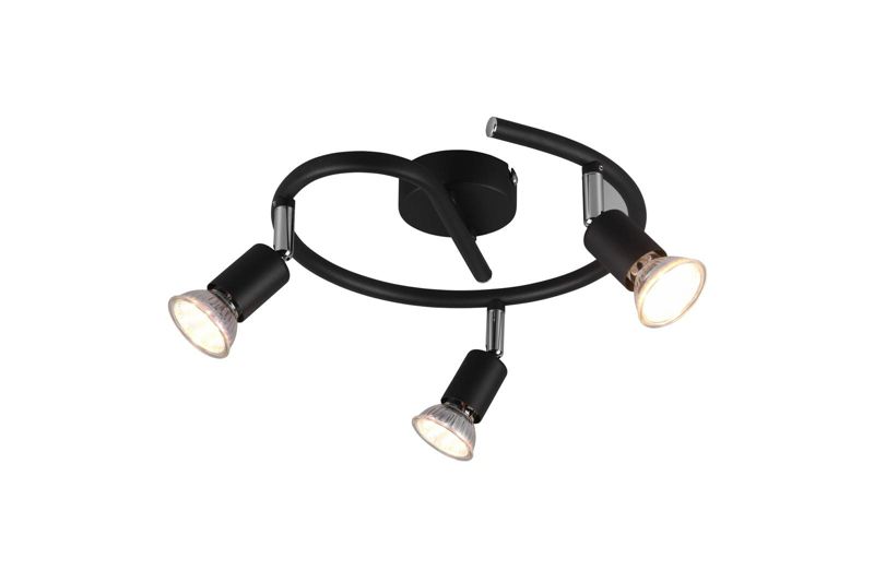 Lampa sufitowa wisząca RL Paris czarna wym: 13,5 x 26 x 26 cm 3xGU10 x 1 szt.