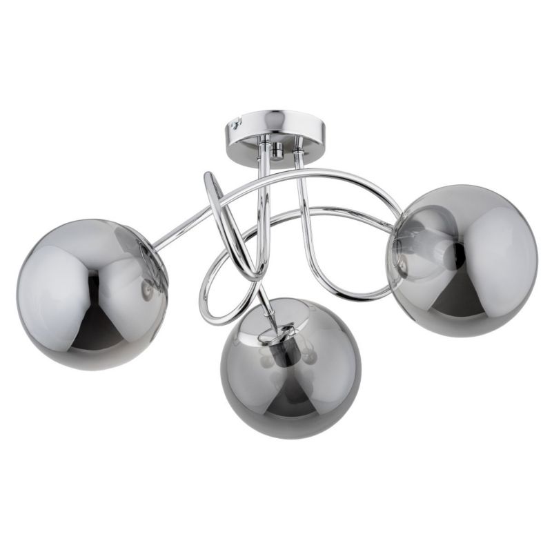 Lampa sufitowa Alfa Banko chromowana dymiona wym: 25,5 x 50 x 50 cm 3xE14 x 10W 1 szt.
