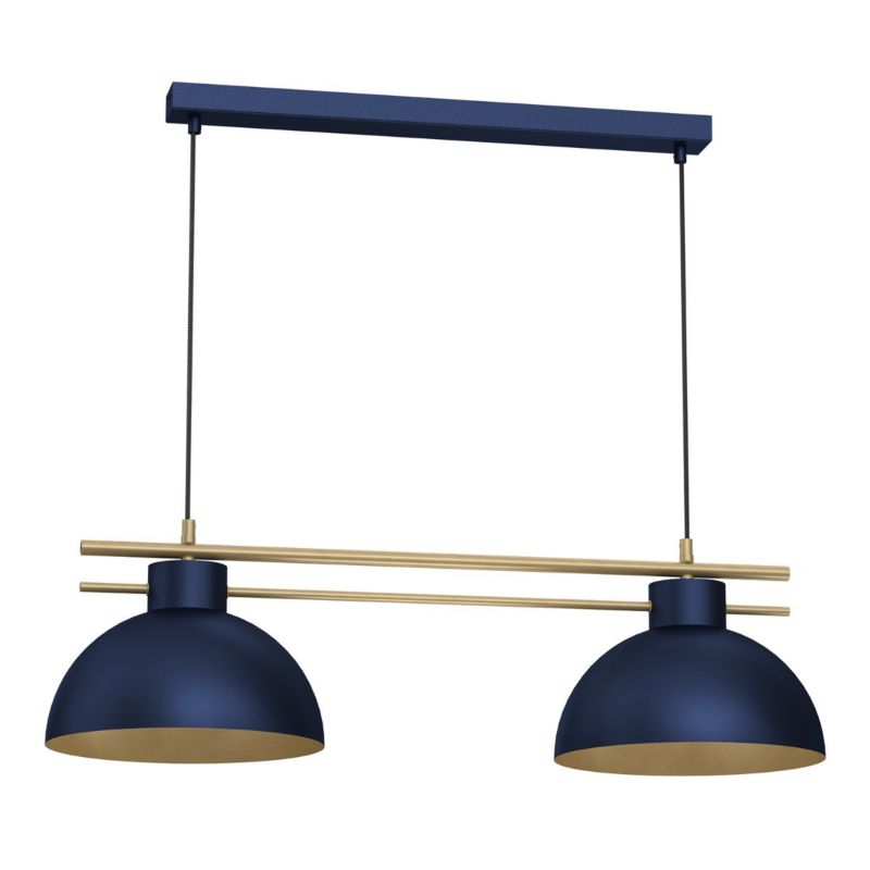 Lampa wisząca Luminex Estate granatowo-złoty mat wym: 120 x 85,5 x 29 cm 2xE27 x 15W 1 szt.
