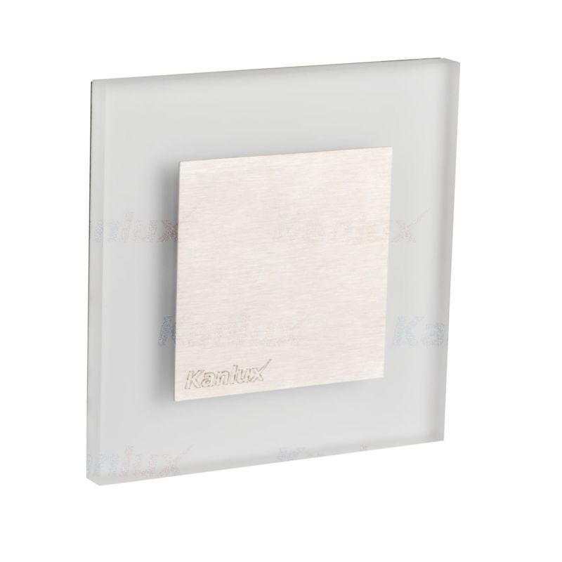 Oprawa oświetleniowa schodowa Kanlux Apus srebrna LED 0.8W 4000K 14lm IP20 wym: 7,5 x 2,3 cm kwadratowa - 1 szt.