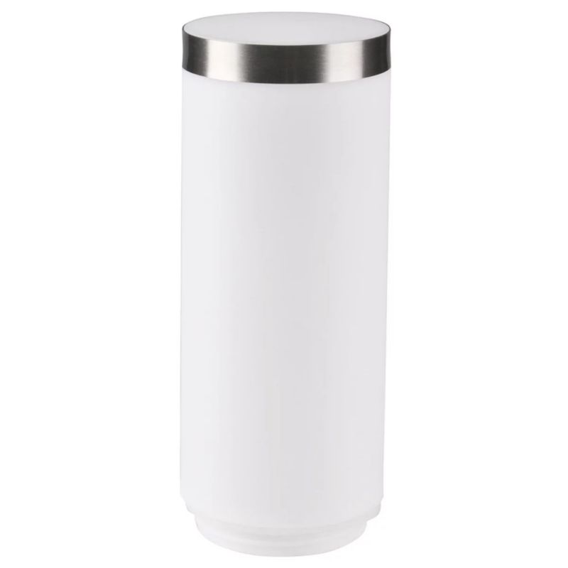Klosz do lamp ogrodowych Goldlux biały tuba średnica 6,5 cm satynowy pierścień - 1 szt