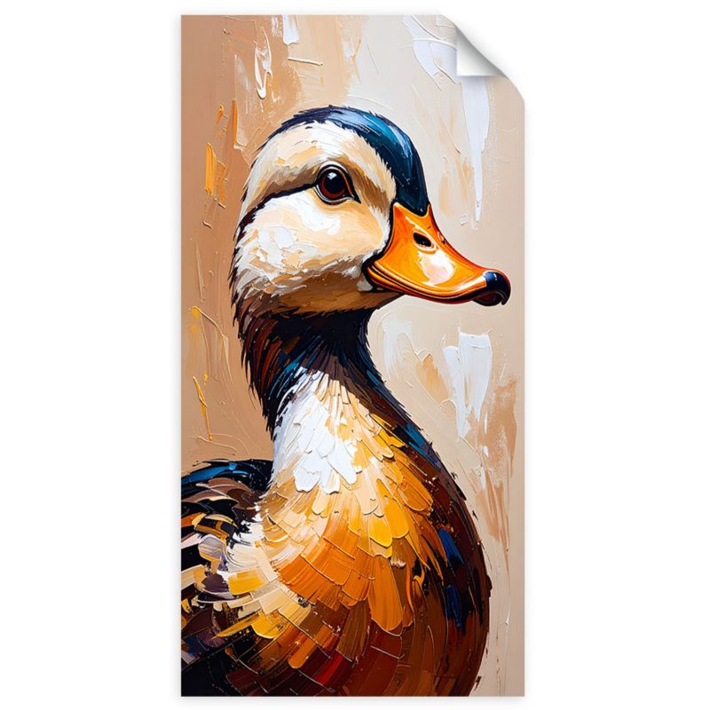Naklejka na ścianę do salonu sypialni Feeby Kaczka Ptak Zwierzę 40x80cm 1szt