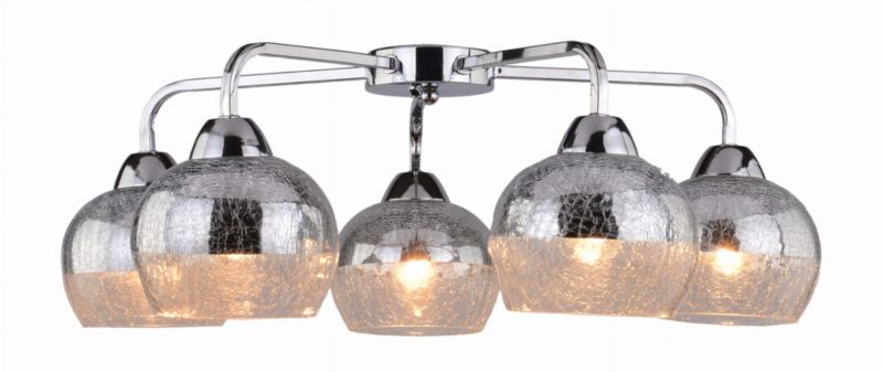 Lampa sufitowa wisząca Candellux Cromina chromowana wym: 20 x 55 x 55 cm 5xE27 x 60W 1 szt.